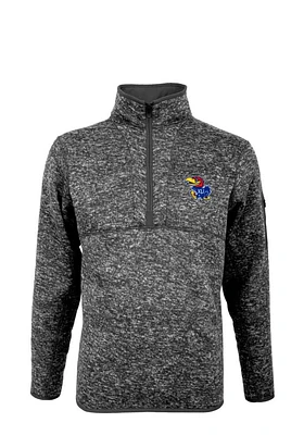 Antigua Kansas Jayhawks Mens Fortune Long Sleeve Qtr Zip Pullover