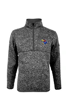 Antigua Kansas Jayhawks Mens Fortune Long Sleeve Qtr Zip Pullover