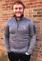 Antigua Kansas Jayhawks Mens Fortune Long Sleeve Qtr Zip Pullover