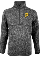 Antigua Pittsburgh Pirates Mens Grey Fortune Long Sleeve Qtr Zip Pullover