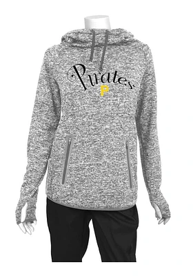 Antigua Pittsburgh Pirates Womens Grey Recruit Hooded Sweatshirt