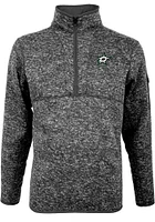 Antigua Dallas Stars Mens Grey Fortune Long Sleeve Qtr Zip Pullover