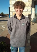 Antigua Dallas Stars Mens Grey Fortune Long Sleeve Qtr Zip Pullover