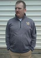 Antigua Pittsburgh Penguins Mens Grey Fortune Long Sleeve Qtr Zip Pullover
