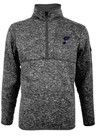 Antigua St Louis Blues Mens Grey Fortune Long Sleeve Qtr Zip Pullover