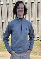 Antigua St Louis Blues Mens Grey Fortune Long Sleeve Qtr Zip Pullover