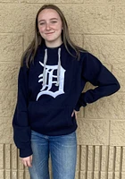 Antigua Detroit Tigers Mens Navy Blue Victory Long Sleeve Hoodie