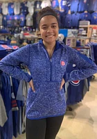 Antigua Chicago Cubs Womens Blue Fortune Qtr Zip