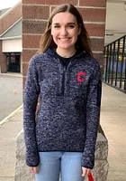 Antigua Cleveland Guardians Womens Navy Blue Fortune Qtr Zip