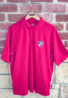 Antigua FC Dallas Mens Red Pique Xtra-Lite Short Sleeve Polo