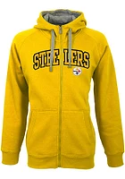 Antigua Pittsburgh Steelers Mens Gold Victory Wordmark Long Sleeve Full Zip Jacket