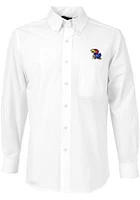 Antigua Kansas Jayhawks Mens White Dynasty Long Sleeve Dress Shirt