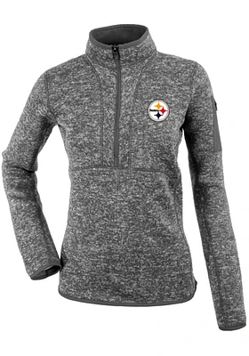 Antigua Pittsburgh Steelers Womens Fortune Qtr Zip