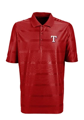 Antigua Texas Rangers Mens Red Illusion Short Sleeve Polo