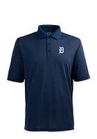 Antigua Detroit Tigers Mens Navy Blue Xtra-Lite Short Sleeve Polo