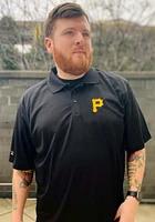 Antigua Pittsburgh Pirates Mens Black Xtra-Lite Short Sleeve Polo