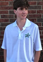 Antigua Dallas Stars Mens White Illusion Short Sleeve Polo