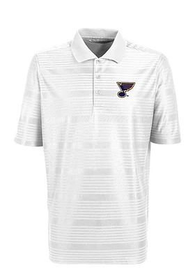 Antigua St Louis Blues Mens White Illusion Short Sleeve Polo