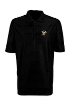 Antigua Pittsburgh Penguins Mens Black Illusion Short Sleeve Polo