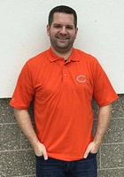 Antigua Chicago Bears Mens Orange Pique Short Sleeve Polo