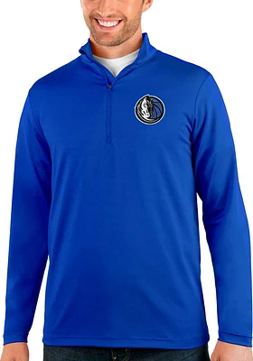 Antigua Dallas Mavericks Mens Blue Rally Long Sleeve Qtr Zip Pullover
