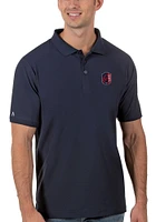 Antigua St Louis City SC Mens Navy Blue Legacy Pique Short Sleeve Polo