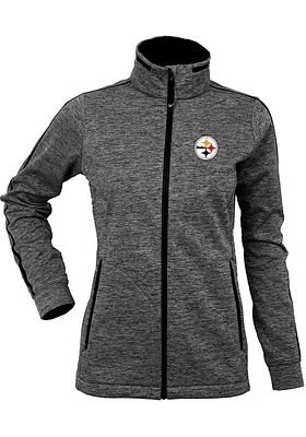 Antigua Pittsburgh Steelers Womens Black Golf Medium Weight Jacket