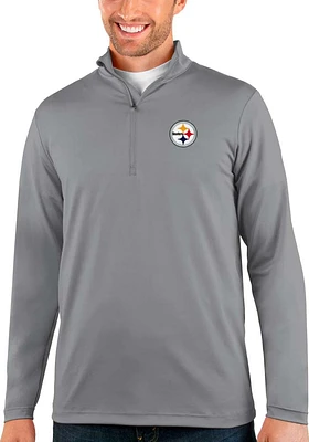 Antigua Pittsburgh Steelers Mens Rally Long Sleeve Qtr Zip Pullover