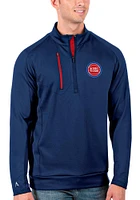 Antigua Detroit Pistons Mens Blue Generation Long Sleeve Qtr Zip Pullover