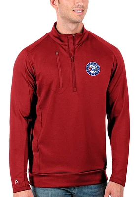 Antigua Philadelphia 76ers Mens Generation Logo Long Sleeve Qtr Zip Pullover