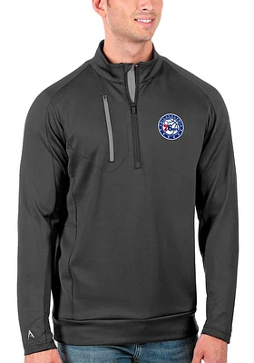 Antigua Philadelphia 76ers Mens Black Generation Long Sleeve Qtr Zip Pullover
