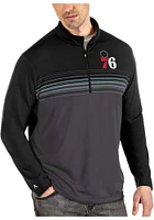 Antigua Philadelphia 76ers Mens Pace Long Sleeve Qtr Zip Pullover