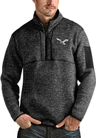 Antigua Philadelphia Eagles Mens Fortune Long Sleeve Qtr Zip Pullover