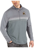 Antigua Cleveland Browns Mens Grey Pace Long Sleeve Qtr Zip Pullover