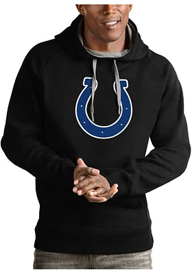 Antigua Indianapolis Colts Mens Black Victory Logo Long Sleeve Hoodie