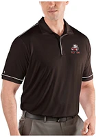 Antigua Cincinnati Reds Mens Black Pique Short Sleeve Polo