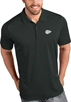 Antigua Cincinnati Reds Mens Black Pique Short Sleeve Polo