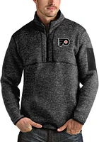 Antigua Philadelphia Flyers Mens Fortune Long Sleeve Qtr Zip Pullover