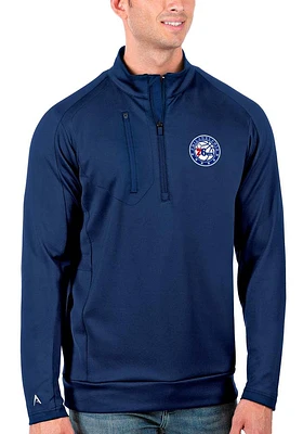 Antigua Philadelphia 76ers Mens Generation Long Sleeve Qtr Zip Pullover