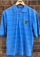 Antigua Sporting Kansas City Mens Light Blue Pique Short Sleeve Polo