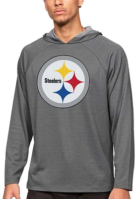 Antigua Pittsburgh Steelers Mens Grey EPIC Hood