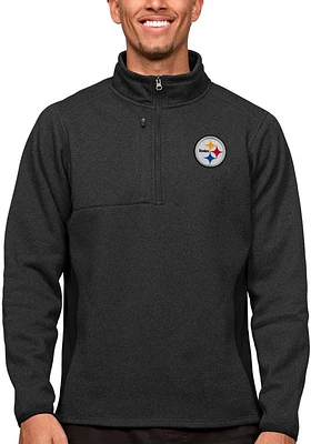 Antigua Pittsburgh Steelers Mens Black Course Pullover Jackets