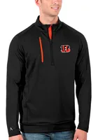 Antigua Cincinnati Bengals Mens Black Generation Long Sleeve 1/4 Zip Pullover