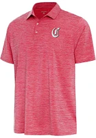 Antigua Cincinnati Reds Mens Red Layout Short Sleeve Polo