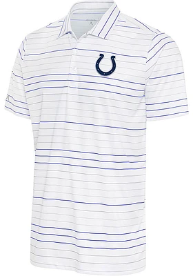 Antigua Indianapolis Colts Mens White RYDER Short Sleeve Polo