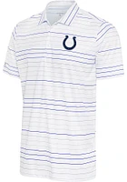 Antigua Indianapolis Colts Mens White RYDER Short Sleeve Polo