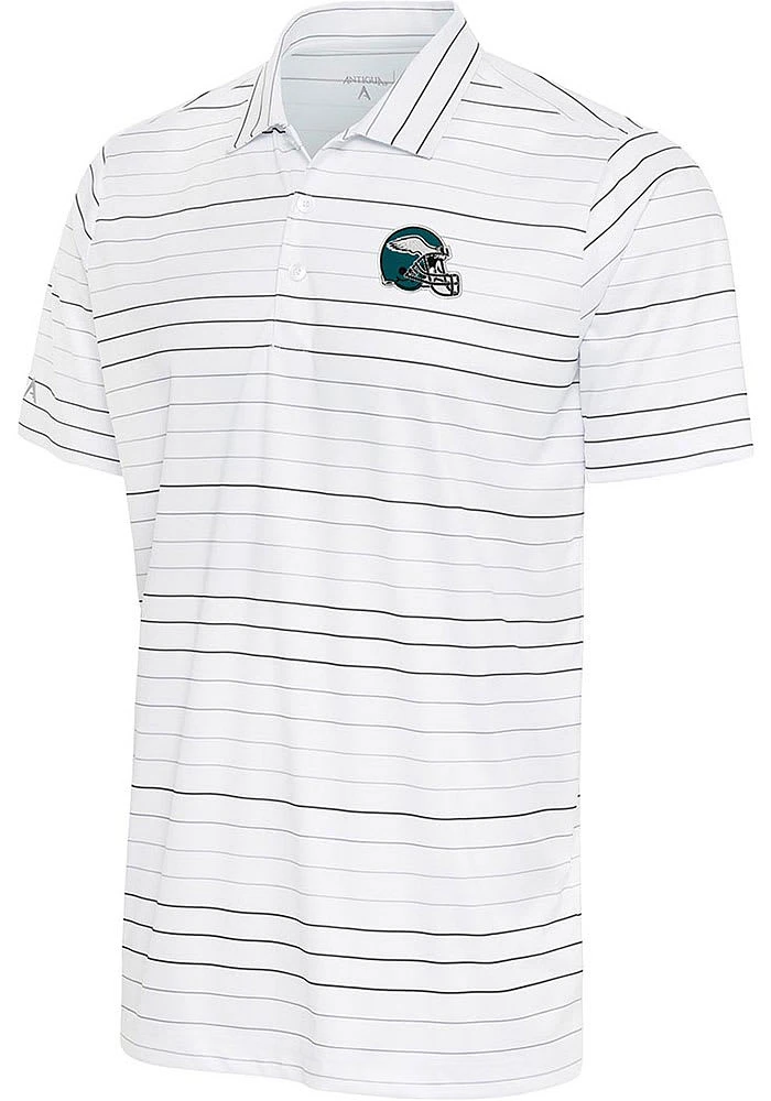 Antigua Philadelphia Eagles Mens White RYDER Short Sleeve Polo