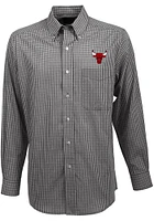 Antigua Chicago Bulls Mens Black Associate Long Sleeve Dress Shirt