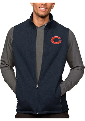 Antigua Chicago Bears Mens Navy Blue Course Sleeveless Jacket