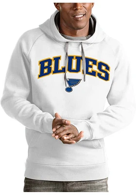 Antigua St Louis Blues Mens White Victory Long Sleeve Hoodie